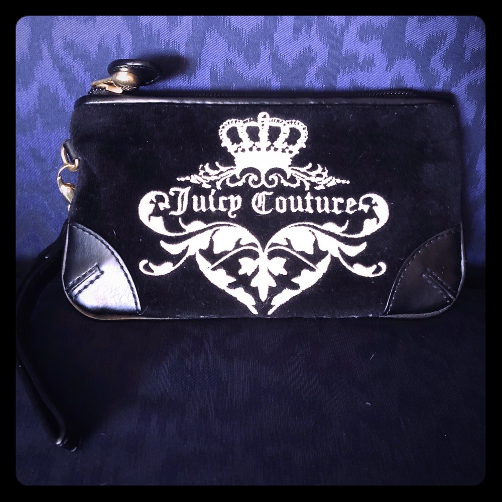 Black Juicy Couture Velour Wristlet